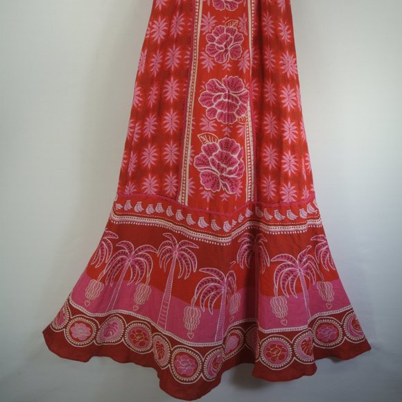 NEW Farm Rio Summer Sunrise Mixed Palm Maxi Dress Size M #1434 - Picture 10 of 13